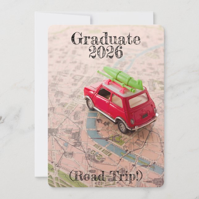 Invitación Graduation 2026 Announcement Road Trip Invitation (Anverso)