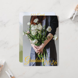 Invitación Graduation Announcement 2026 Beautiful Flower