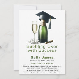 Invitación Graduation Champagne Celebration Invitation
