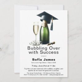 Invitación Graduation Champagne Celebration Invitation