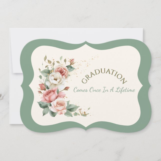 Invitación Graduation Daughter Floral Bouquet Invitation (Anverso)