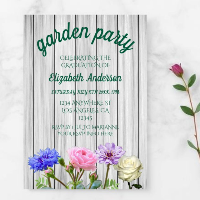 Invitación Graduation Garden Party (Subido por el creador)