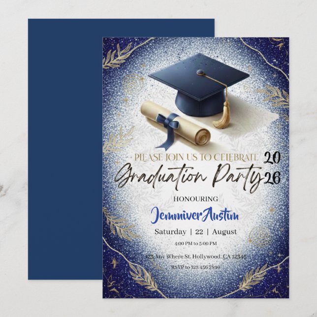 Invitación Graduation Party Invitation (Anverso / Reverso)