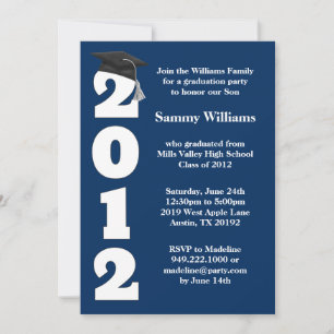 Invitación Graduation Party Invitation Class of 2012