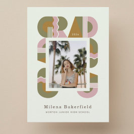 Invitación Graduation photo announcement card 2026 invitation