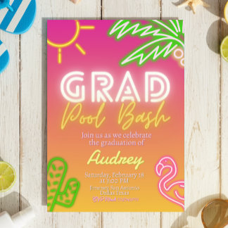 Invitación Graduation Pool Party