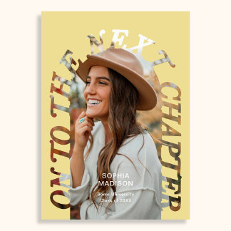 Invitación Graduation To The Next Chapter Arch Photo Citrus