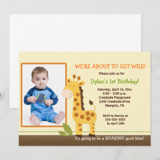 Invitación Grafa Adorable *FOTO* Cumpleaños 5x7