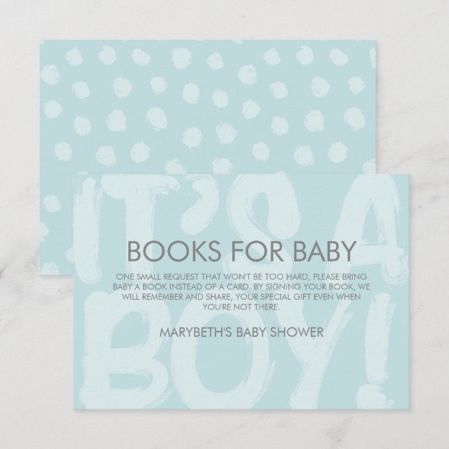 Invitación Graffiti Azul Baby Shower Trae Una Solicitud De Li (Anverso / Reverso)
