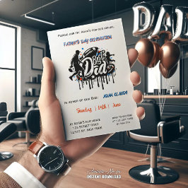 Invitación Graffiti del padre del mejor padre del fútbol