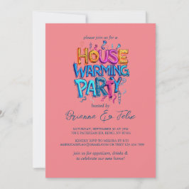 Invitación Graffiti Style House Moda Calentador Fiesta