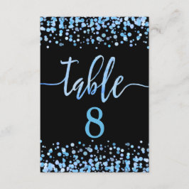 Invitación Gráfica de asientos con números de tabla de confet