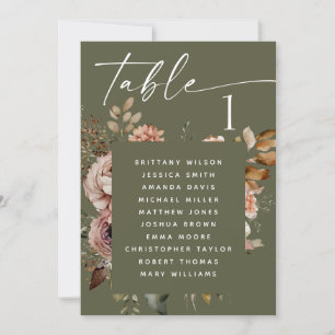 Invitación Gráfica de asientos del Boda de Woodland Boho gris