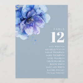 Invitación Gráfica de asientos del número de la tabla floral 