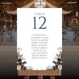 Invitación Gráfica de asientos del número de la tabla floral 