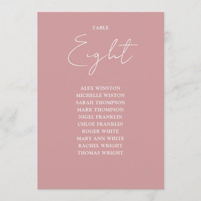 Invitación Gráfica de asientos modernos y Rosas turbios Númer (Anverso)