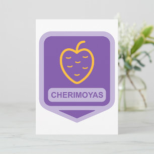 Invitación Gráfica de frutas Cherimoya única personalizable