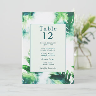 Invitación Gráfica de nombres botánicos verdes tropicales div