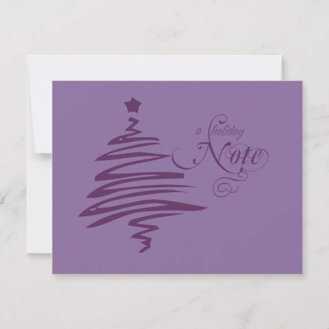 Invitación Gráficas de notas planas modernas del árbol de Nav (Anverso)