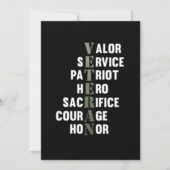 Invitación Gráfico de apoyo al Día de los Veteranos (Anverso)