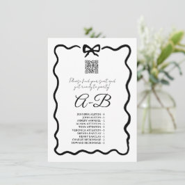 Invitación Gráfico de Asientos Alfabeticos en forma de Arco, 