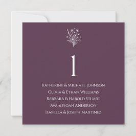 Invitación Gráfico de asientos boda- Elegancia de flores silv