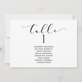 Invitación Gráfico de asientos boda Elegante horizontal