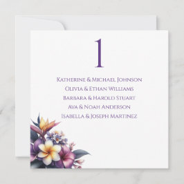 Invitación Gráfico de asientos boda- Floral tropical