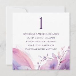 Invitación Gráfico de asientos boda - Flores de cerezo acuare