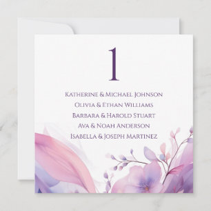 Invitación Gráfico de asientos boda - Flores de cerezo acuare