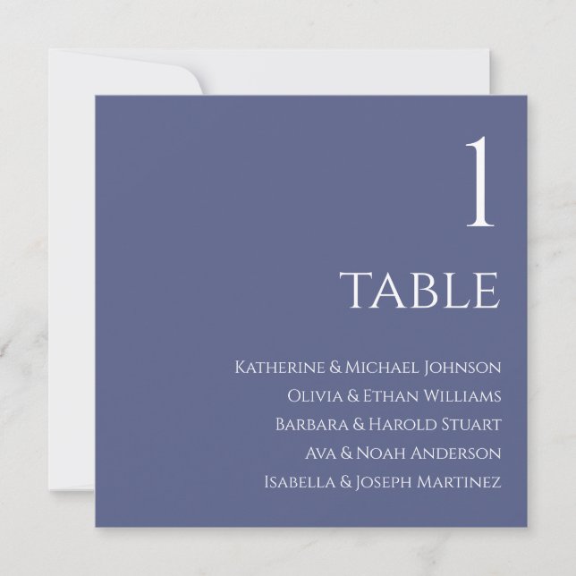 Invitación Gráfico de asientos boda-Marlin azul y blanco (Anverso)