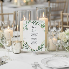 Invitación Gráfico de asientos con número de tabla de hojas v