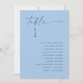 Invitación Gráfico de Asientos Costero de Boda Cielo Pastel A