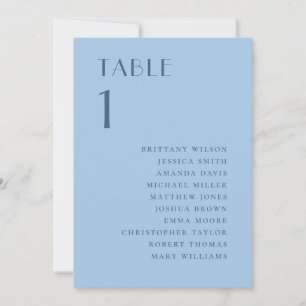 Invitación Gráfico de Asientos Costeros de Boda Cielo Pastel 
