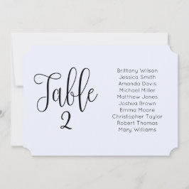 Invitación Gráfico de asientos de boda azul. Paisaje moderno