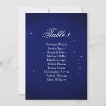 Gráfico de asientos de boda azul. Plan de mesa de