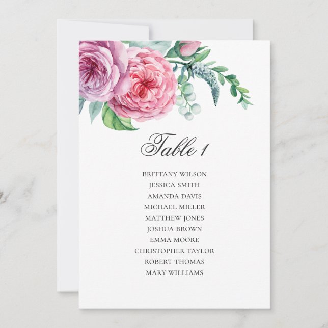 Invitación Gráfico de asientos de boda boho. Plan de mesa boh (Anverso)