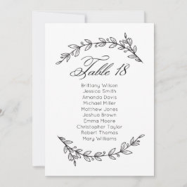 Invitación Gráfico de asientos de boda clásico. Plan de mesa