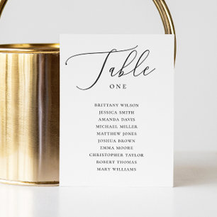 Invitación Gráfico de Asientos de Boda con Letra Moderna en B