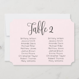 Invitación Gráfico de asientos de boda con rubor de paisaje.