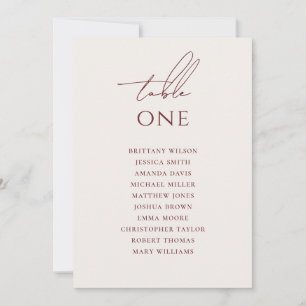 Invitación Gráfico de Asientos de Boda de Marfil Suave   Clás