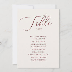 Invitación Gráfico de Asientos de Boda de Marfil Suave. Clási
