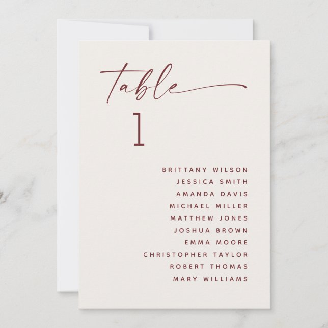 Invitación Gráfico de Asientos de Boda de Marfil Suave | Mini (Anverso)