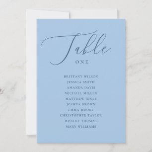 Invitación Gráfico de Asientos de Boda de Verano Azul Cielo P