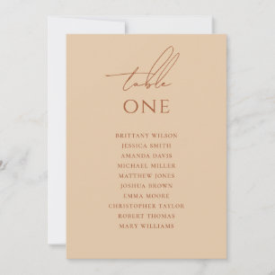 Invitación Gráfico de Asientos de Boda Elegante de Arena de M