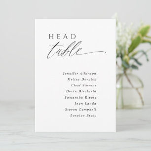 Invitación Gráfico de Asientos de Boda Elegante Moderno Mesa