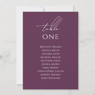 Invitación Gráfico de Asientos de Boda Elegante y Moderno en