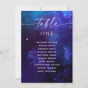 Invitación Gráfico de Asientos de Boda en la Galaxia   Noche 