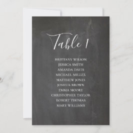 Invitación Gráfico de asientos de boda en pizarra. Mesa moder