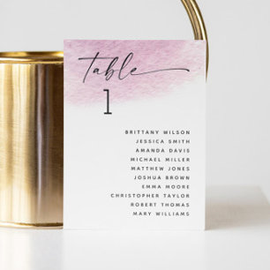 Invitación Gráfico de asientos de boda en rosa pálido pastel 